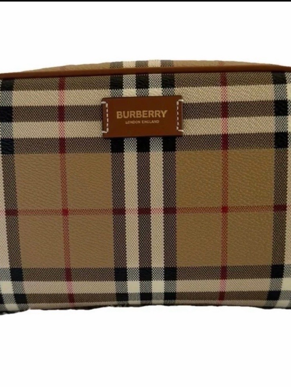 Burberry Vintage Check Cosmetic Bag Travel Toiletry Case NWOT